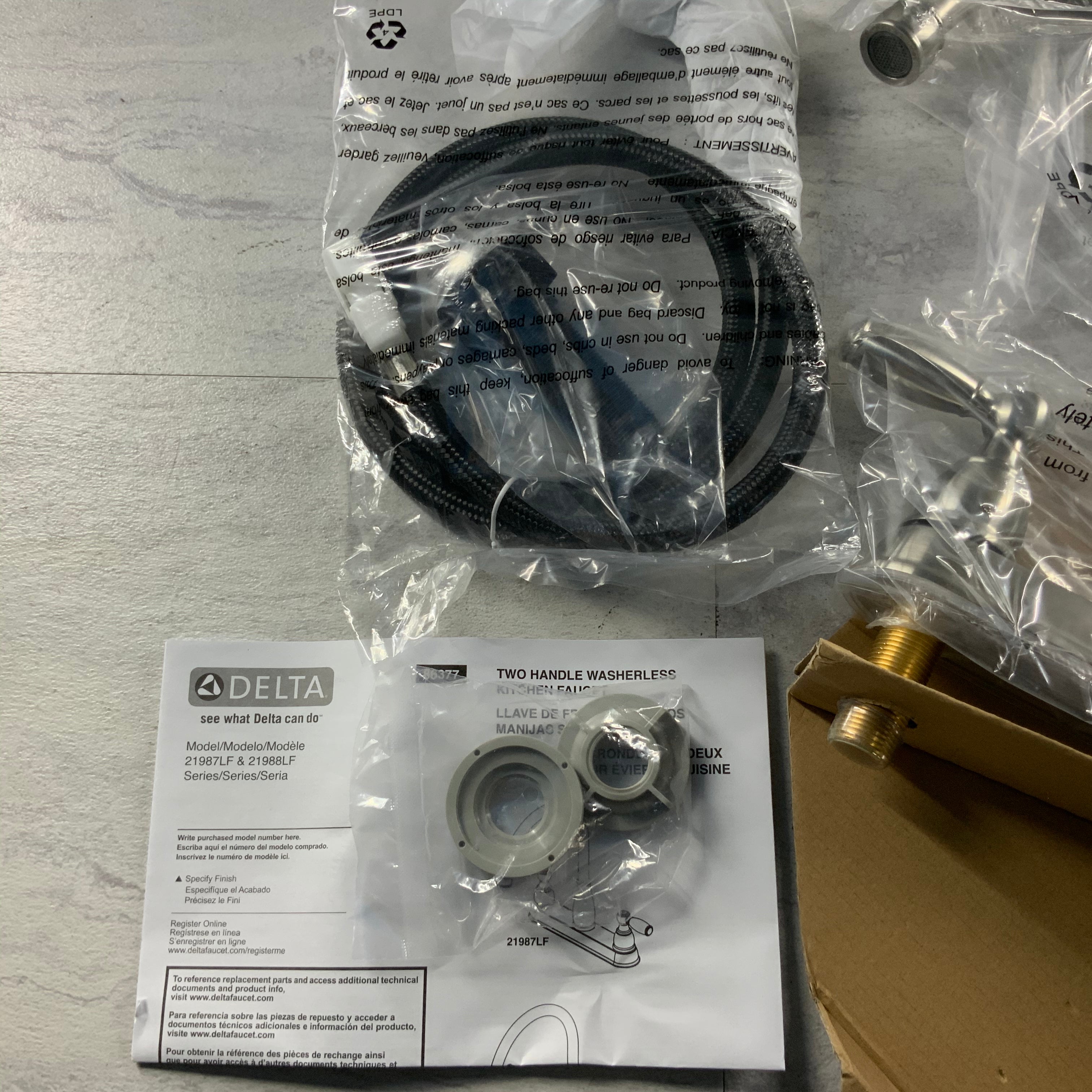 Delta Foundations 2-Handle Standard Kitchen Faucet (7197368287470)